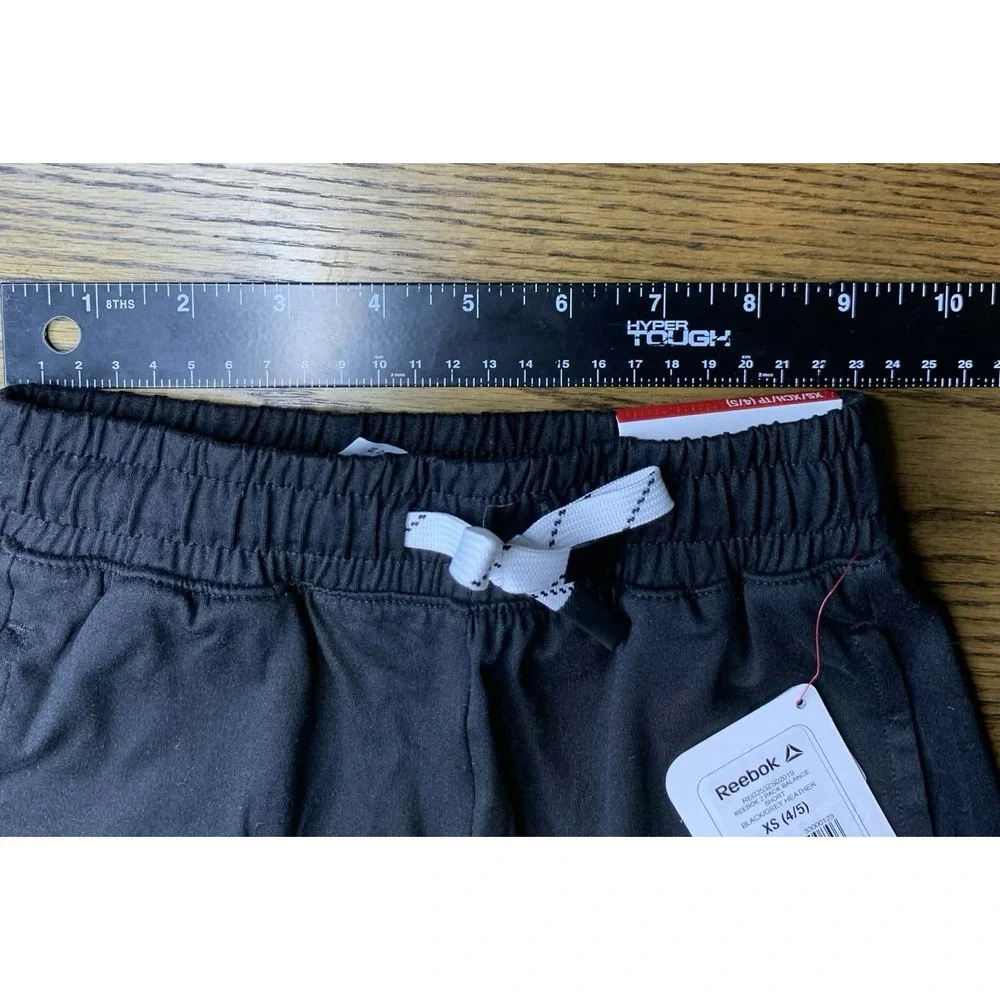 2 Pack Reebok Girls Athletic Gym Shorts  Gray & Black XS (4-5) Activewear NWT